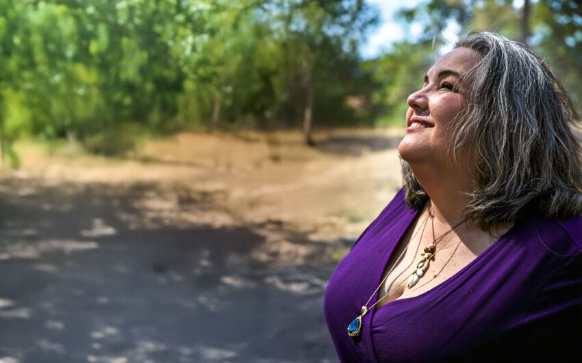 Katrina looking up